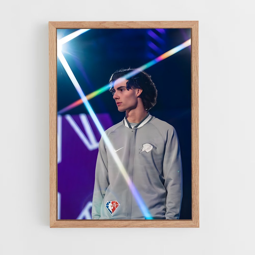 Poster Josh giddey grise – affiche Basketball (vue 4)